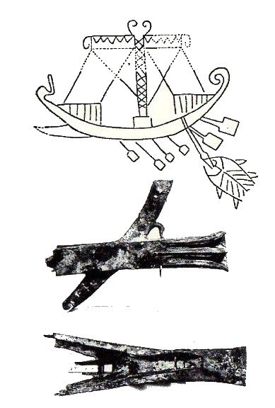 Imbarcazione arcaica etrusca con rostro